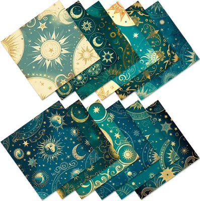 Obrázek produktu pro 25 listů papíru pro scrapbook s 12 vzory, 15cm barevný papírový blok pro scrapbook, jednostranně potištěné papíry pro scrapbook, výrobu přáníček, dekorace (barva 2)