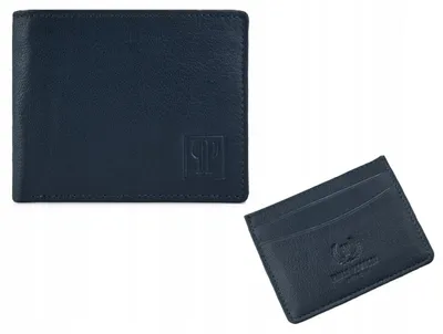 Produktbild von Paolo Peruzzi Leder Geldbörse & Kartenetui Geschenkset Marineblau