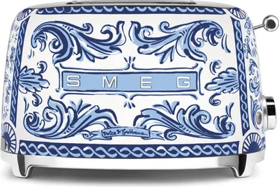Produktbild von SMEG TSF01DGBEU 2-Schlitz-Toaster Dolce & Gabbana Blu Mediterraneo
