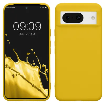 Produktbild von kwmobile Handyhülle für Google Pixel 8 Hülle - TPU Case - Kabelloses Laden - Schutzhülle Cover in Strahlend Gelb