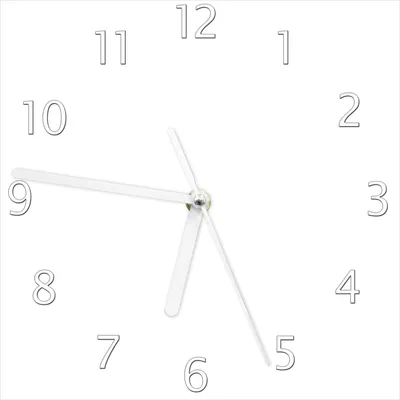 Produktbild von Wallario Design Wanduhr Weiß aus Echtglas, Größe 20 x 20 cm