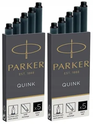 Produktbild von Parker 1x5 Tintenpatrone Quink, Schwarz – Blau