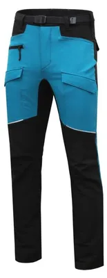 Productafbeelding van Heren werkbbroek, oceaanblauw/zwart, maat S (48), Högert kwaliteit, 95% polyester/5% elastaan, elastisch, veel zakken – BEELITZ werkkleding broek