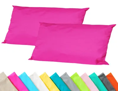 Produktbild von JACK 2er Set Outdoor Kissenhülle Kissenbezug 30x50cm Wasserfest Sitzkissen Lounge Kissen Garten Stuhl Lotus Effekt, Farbe:Pink