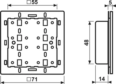 Produktbild von JUNG Funk-Wandsender-Modul 4- FM4004M kanalig FM4004M