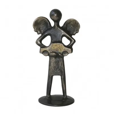 Produktbild von Bronzeskulptur Autofahrer-Schutzengelchen 12 cm