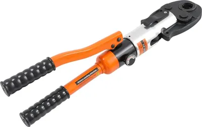 Obrázek produktu pro Lis na trubky, lisovací síla 10 t, univerzální kompatibilita matric, oranžová barva