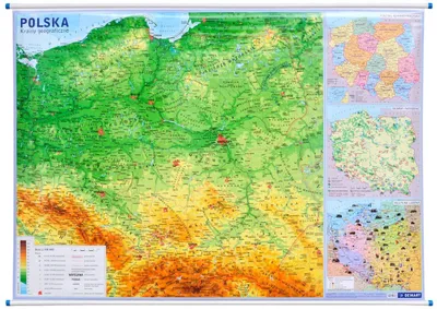 Produktbild von Polen 1:700.000. Allgemeine geographische (physische) Wandkarte. Demart