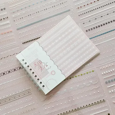 Imagen del producto de Juego de pegatinas para álbumes de recuerdos, 20 hojas, estilo coreano, motivos versátiles, ideal para scrapbooking