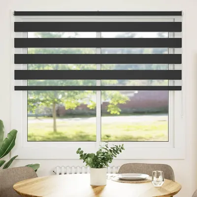 Immagine prodotto di vidaXL Tenda a rullo doppia, nera, 165x150 cm, larghezza del tessuto 160,9 cm, poliestere