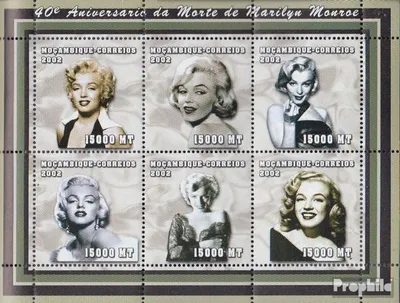 Produktbild von Briefmarken Mosambik 2002 Mi 2421-2426 Kleinbogen (kompl.Ausg.) postfrisch Marilyn Monroe