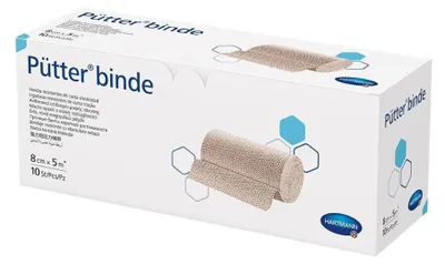 Image de Hartmann Pütterbinde®, 8cm x 5m - 10 bandages | Paquet (10 pièces)