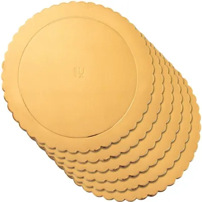 Zdjęcie produktu dla Orion | Podstawa pod tort - Talerz na tort - Podstawa pod tort i talerz na tort - Kolor złoty - Okrągły - 30 cm - 6 szt.