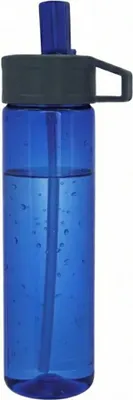 Produktbild von Trinkflasche BPA Frei Flasche für Sport Freizeit 0,75 L mit Trinkhalm