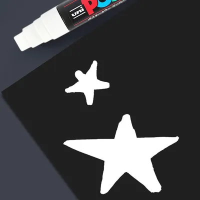 Produktbild von Posca Acrylmarker Weiß, 15 Mm Breite Spitze, Wasserbasiert – Premium Kunstmarker Für Basteln, Handwerk Und DIY Projekte