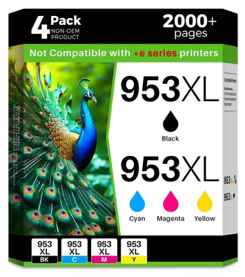Productafbeelding van Inktcartridges 953XL Multipack - Compatibel met HP Officejet Pro - 4-Pack cartridges - Voor 18 printers - Hoogwaardige kwaliteit