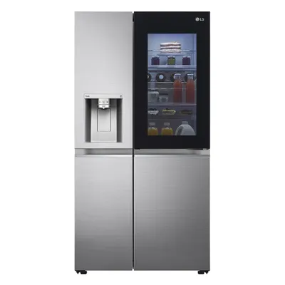 Image de LG InstaView GSXV91PZAE frigo américain Pose libre 635 L E Noir, Acier inoxydable