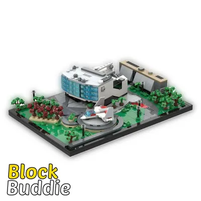 Produktbild von Hero City Diorama – 620 Teile – „Helden-Hauptquartier“ – Futuristisches Modular Klemmbaustein Set