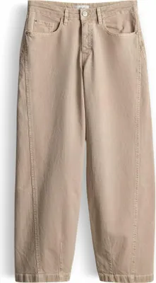 Produktbild von Opus Damen Chinohose Beige mit geradem Bein, Gürtelschlaufen und klassischem Bund