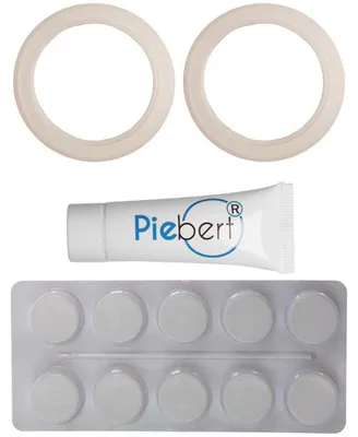 Produktbild von Pflegeset 25444 für Sage, Breville, Gastroback Espressomaschinen mit 54mm-Siebträger (2x Dichtung 21531, 10x Reinigungstabletten 8203, 10ml Spezialfett)