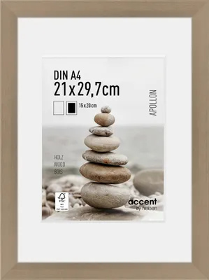 Produktbild von accent by nielsen Holz Bilderrahmen Apollon, 21x29,7 cm (A4), Silber