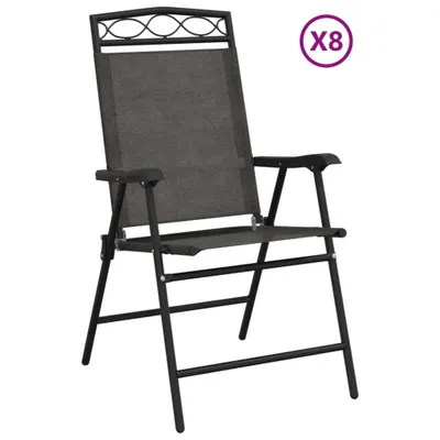 Produktbild von VidaXL 3157294, Terrasse, Gepolsterter Sitz, Stahl, Textil, Grau, 110 kg, 610 mm