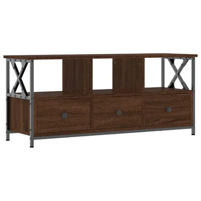 Immagine prodotto di Mobile TV Rovere Marrone 102x33x45 cm Legno Multistrato e Ferro