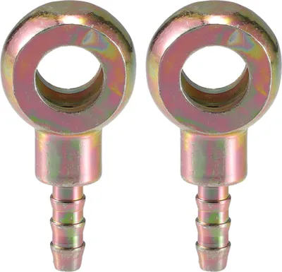Image de Boulon de banjo universel 10mm ID 6mm OD Adaptateur de raccord de tuyau de boulon de banjo en métal ton bronze pour moto voiture (Lot de 2)
