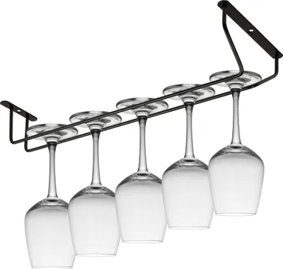 Produktbild von Gläserhalter Gläserschiene Glashalter Weinglashalter Gläserregal Bar SCHWARZ 42cm