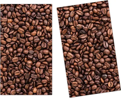 Produktbild von Spritzschutz Herdabdeckplatte Schneidebrett aus Glas Meer aus Kaffeebohnen 2-Teilig (60x52cm)