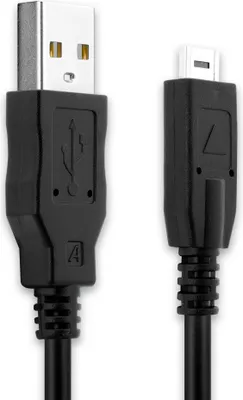 Produktbild von subtel Datenkabel USB (1.5m) kompatibel mit Leica V-LUX 2, V-LUX 20 (Connector (14 Pin) auf USB A (Standard USB)) USB Kabel Ladekabel schwarz