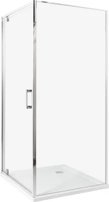 Zdjęcie produktu dla BELIANI Kabina prysznicowa srebrna szkło hartowane aluminium pojedyncze drzwi 90 x 90 x 185 cm nowoczesny design