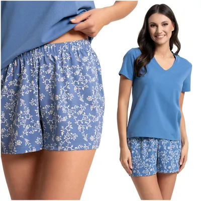 Produktbild von Moraj Damen Pyjama Schlafanzug – Blau, Größe XXL, bequem