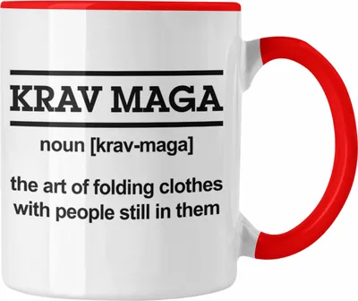 Produktbild von Trendation - Krav Maga Tasse Kampfsport Geschenk Spruch (Rot)