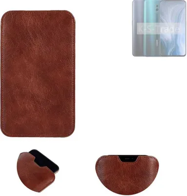 Produktbild von K-S-Trade Schutzhülle Handyhülle kompatibel mit Oppo Reno10 Pro+ Global Handytasche Kunstleder Sleeve in braun