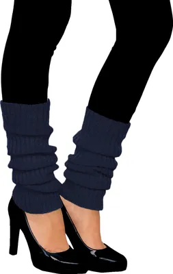 Produktbild von Oblique Unique Damen Stulpen Strümpfe 80er Jahre Party Fasching Karneval Aerobic Kostüm Accessoires - dunkelblau