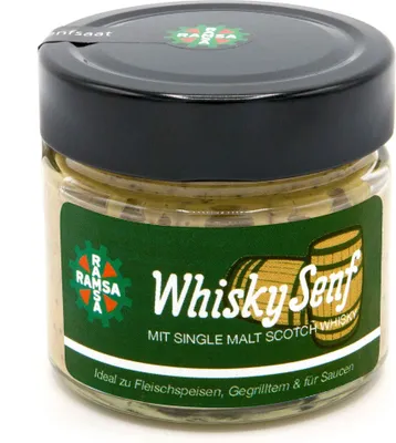 Produktbild von Ramsa Whisky Senf 180g - Senfspezialität mit Whisky - feines aber würziges Whisky Aroma - Zum verfeinern von Gerichten von Ramsa Wolf