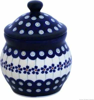 Produktbild von Original Bunzlauer Keramik Vorratsdose 420 ml,  Ø11,0 cm, H11,7 cm , Design 166a
