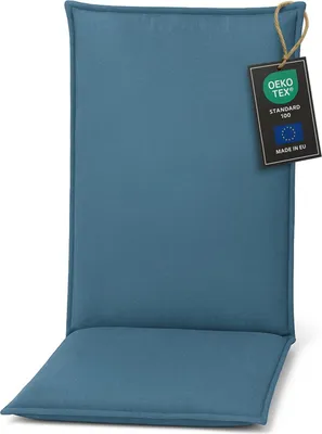 Zdjęcie produktu dla Pillows24 Poduszka na krzesła ogrodowe -120x50x8 cm / Turkusowy - Poduszka, siedzisko na krzesło, poduszka na siedzisko do mebli ogrodowych, krzesła ogrodowe