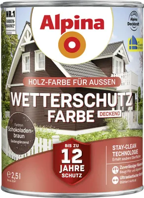 Produktbild von Alpina Wetterschutzfarbe 2,5 L schokobraun