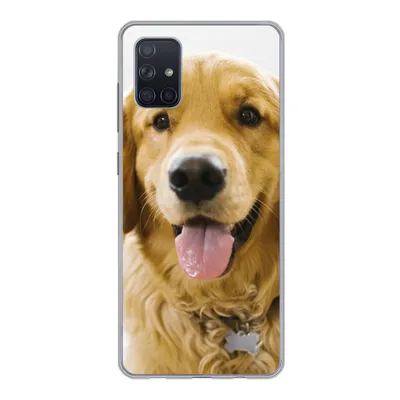 Produktbild von MuchoWow® Handyhülle Schutzhülle Hülle für Samsung Galaxy A71 Porträt eines superschönen Golden Retrievers Silikon Softcase Handy Hülle - Kartenbesitzer
