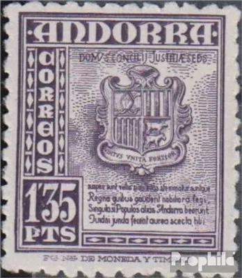 Produktbild von Briefmarken Andorra - Spanische Post 1948 Mi 50 postfrisch Symbole