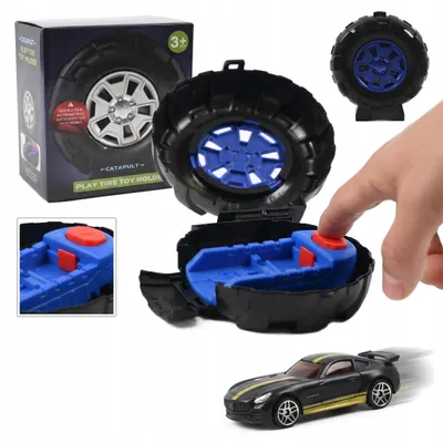 Productafbeelding van Speelgoedauto met bandenkatapult - Een spannend raceauto-set voor actievol speelplezier