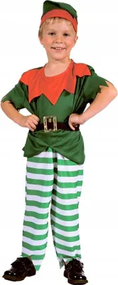 Produktbild von KLEINER ELF Kostüm Elfe Gnom Weihnachtsmann Helfer Weihnachtsfeier 92/104cm