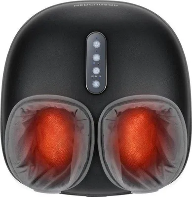 Imagen del producto de Masajeador eléctrico para pies con función Shiatsu, que incluye calor y compresión de aire, para una terapia de amasamiento profunda que alivia el dolor en los pies y mejora la circulación. Cuenta con múltiples ajustes. Masajeador eléctrico para pies