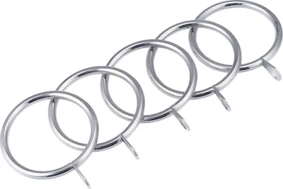 Produktbild von Metallische Gardinenringe - 60 Stück - 38 mm Innendurchmesser - Gardinen aufhängen