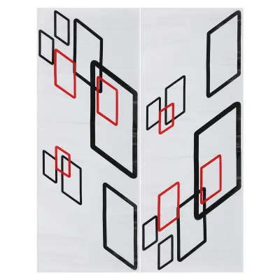 Obrázek produktu pro 100x38cm PVC boční nálepka na karoserii, voděodolná, cool vzhled, grafická nálepka na karoserii pro nákladní auta SUV (černá červená)