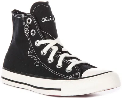 Produktbild von Converse Chuck Taylor A19056C All Star High, Valentinstar-Edition, Schwarz – Größe 4 UK - 36,5 EU - 6 US / Schwarz