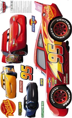 Immagine prodotto di Decalcomania murale Disney Cars rosso e giallo - 612439 - 127 x 200 cm