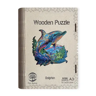 Zdjęcie produktu dla Drewniane puzzle Delfin A3